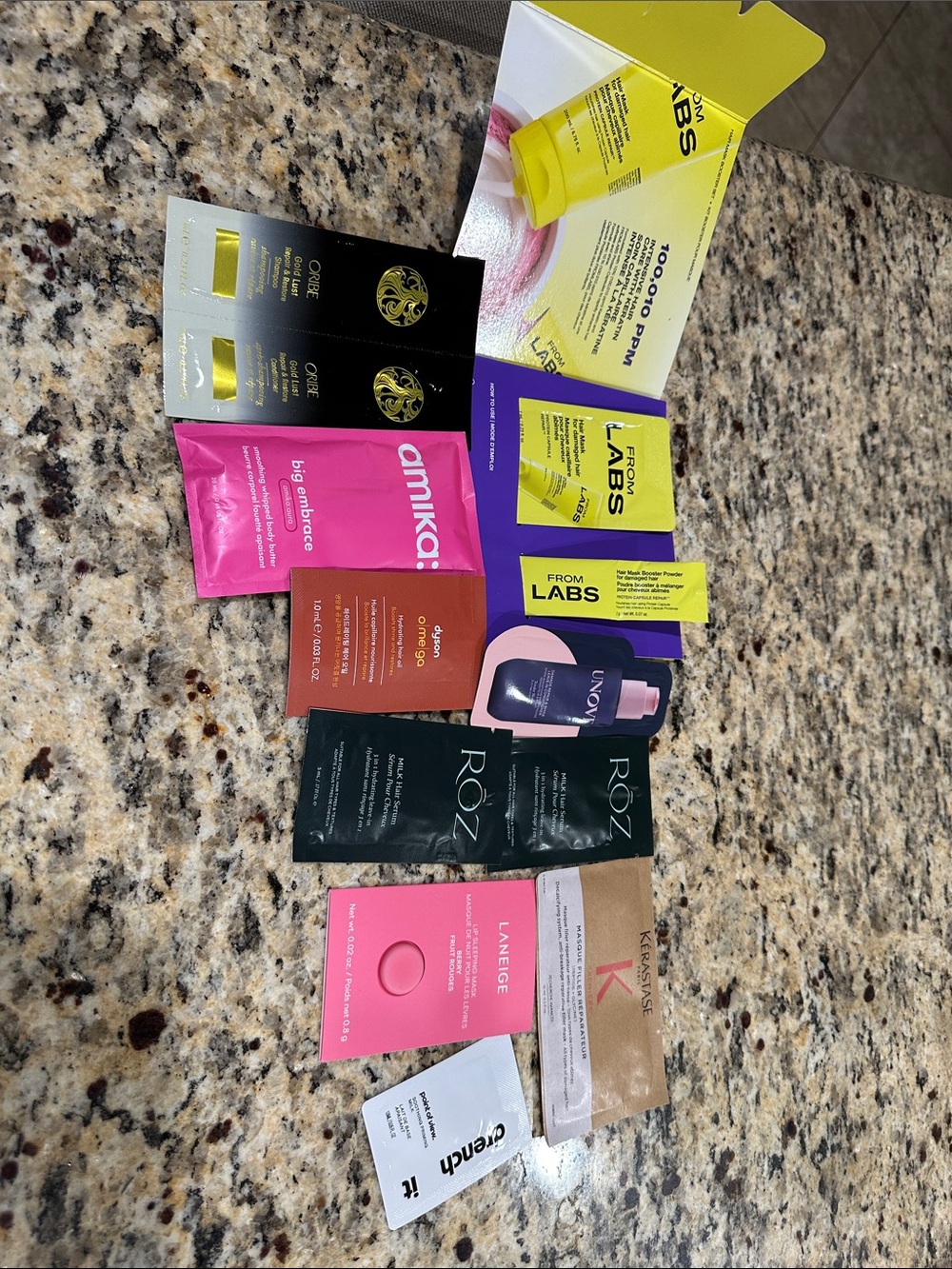 Assorted Women’s Skincare Sample Pack - Mixed Brands (Pink, Yellow, Black)